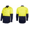 Yellow Navy Hi Vis LS Workshirts Alt